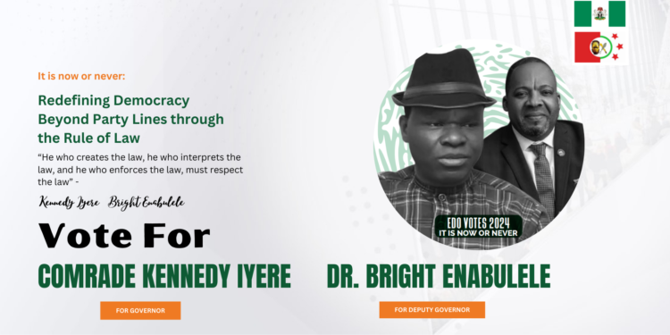 Edo 2024: Accord Party's Iyere is First Candidate to Pick Running Mate