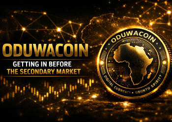 Oduwacoin cryptocurrency blockchain concept representing African digital finance innovation.