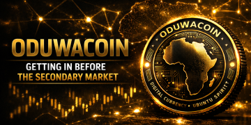 Oduwacoin cryptocurrency blockchain concept representing African digital finance innovation.